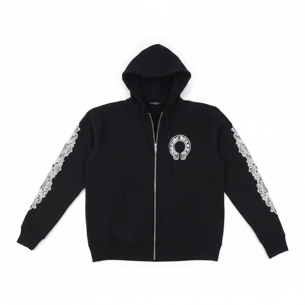 Chrome hearts zip ups black